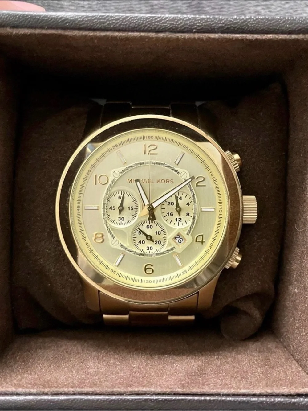 Michael Kors Gold Oversized Runway Watch